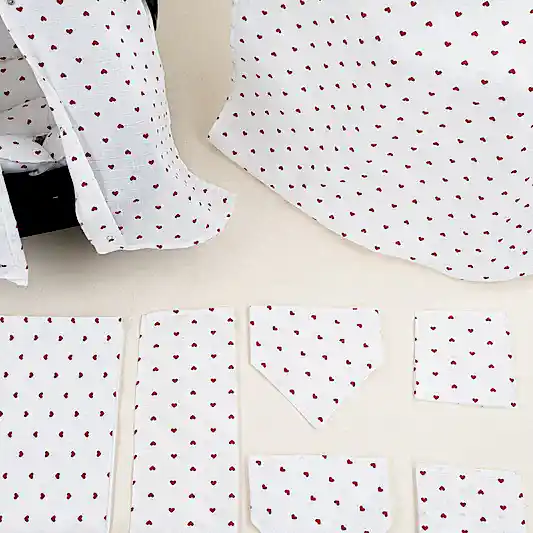 9 Parça Avantajlı Set - Tek Taraflı - Kırmızı Kalp