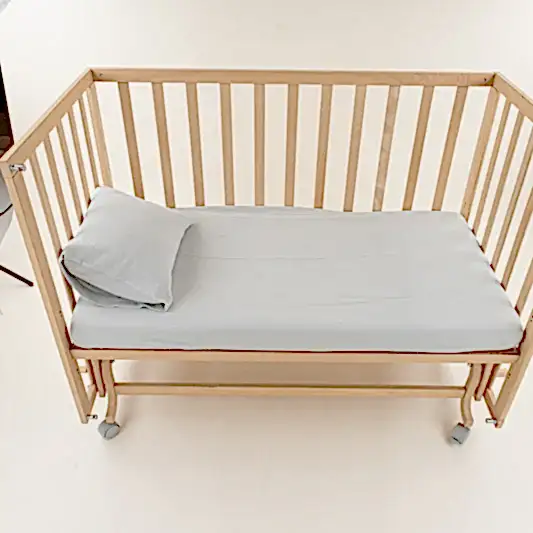 Bebek Lastikli Çarşaf ve Yastık Kılıfı - İki Katlı Organik Muslin - gri