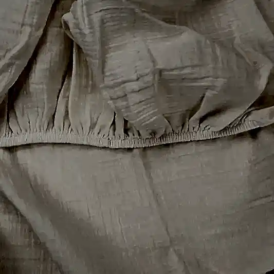 Bebek İki Katlı Organik Muslin Nevresim Seti (Yorgan Kılıfı,Yastık Kılıfı,Lastikli Çarşaf) - İki Katlı Organik Muslin Krem