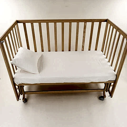 Bebek Lastikli Çarşaf ve Yastık Kılıfı - İki Katlı Organik Muslin - Krem