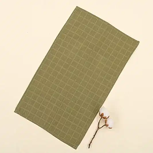 Emzik Askısı , Önlük ve Mendil Seti - Tek Taraflı - Koyu Fıstık Yeşili Muslin