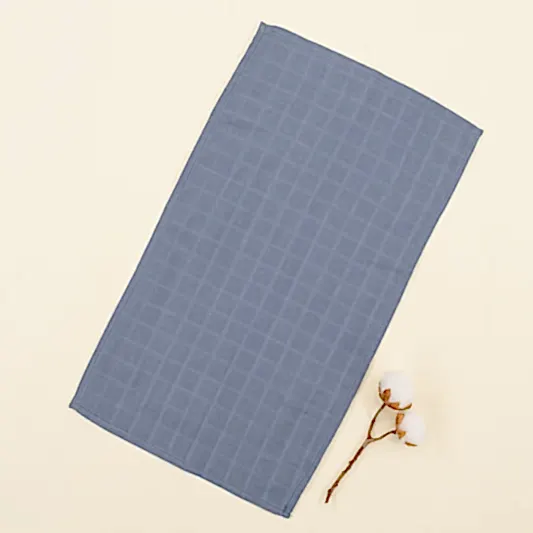 Emzik Askısı , Önlük ve Mendil Seti - Tek Taraflı - İndigo Muslin