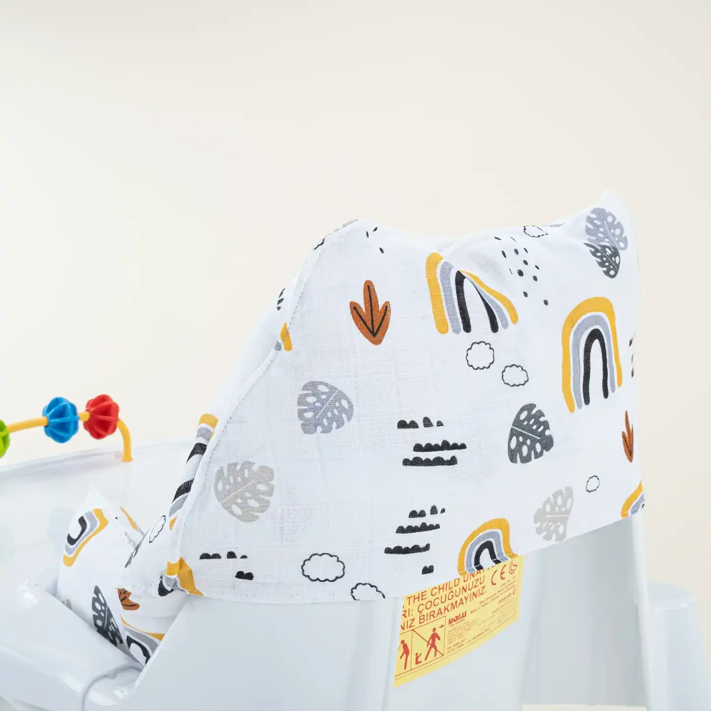 Mama Sandalyesi Minderi - Hardal Gökkuşağı