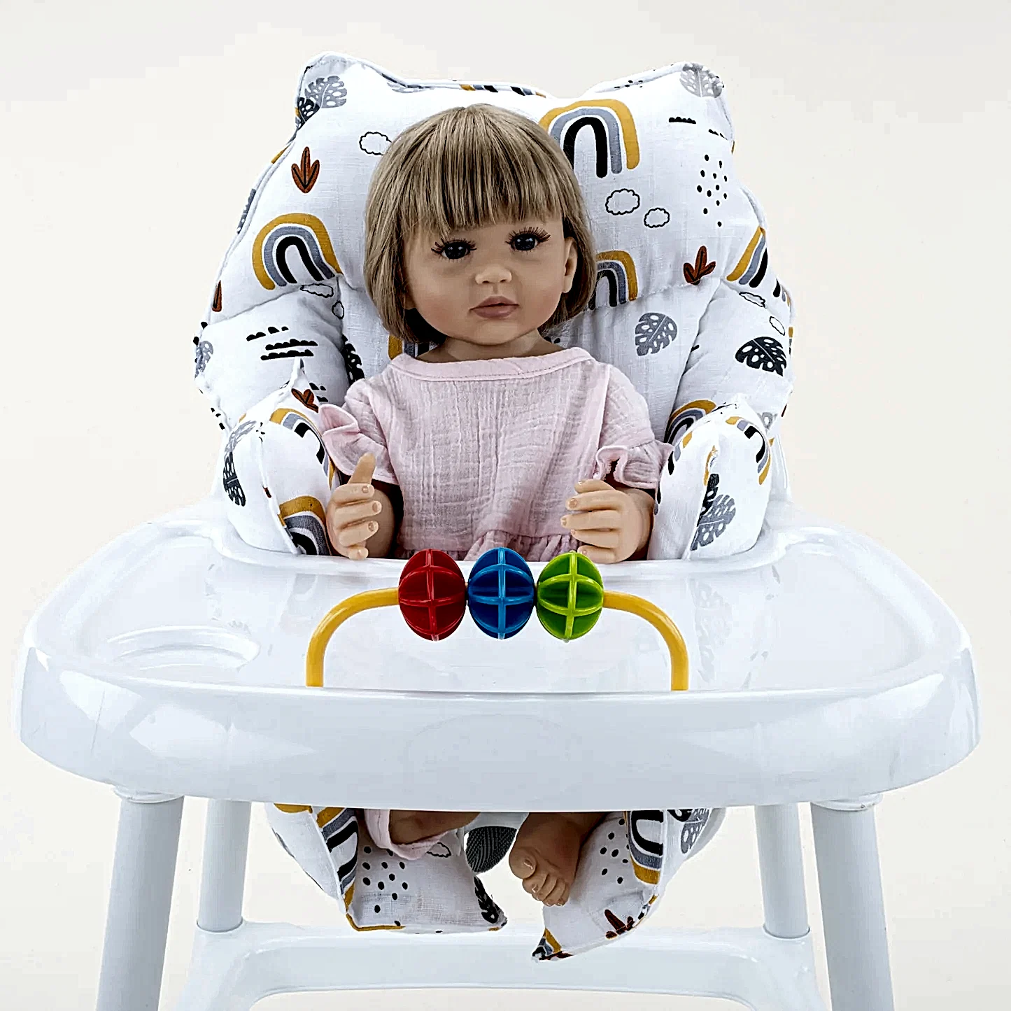 Mama Sandalyesi Minderi - Hardal Gökkuşağı