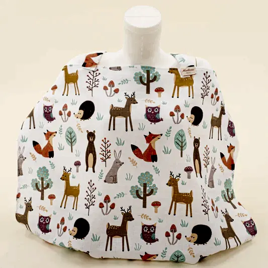 Çift Katlı Muslin Emzirme Önlüğü - Orman