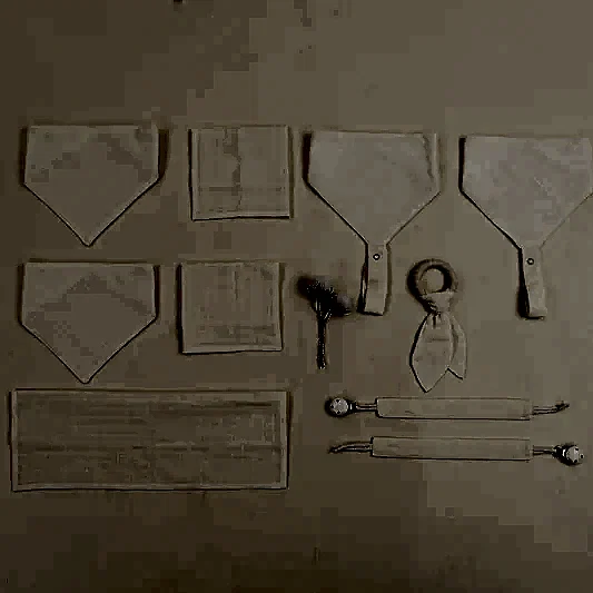 Önlük - Mendil - Diş Kaşıyıcı - Salya Önlük - Emzik Askısı Set - Krem Muslin