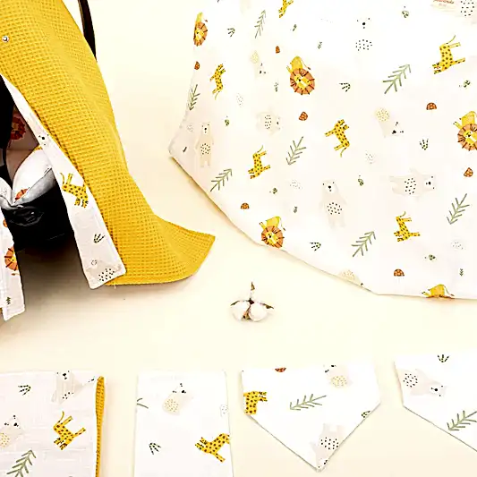 9 Parça Avantajlı Set - Çift Taraflı - Hardal Petek - Aslan