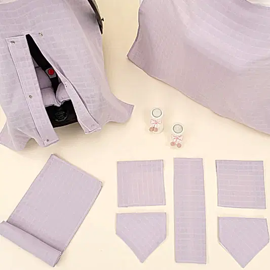 9 Parça Avantajlı Set - Tek Taraflı - Lila Muslin