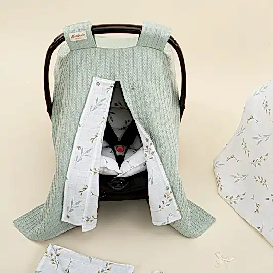 9 Parça Avantajlı Set - Çift Taraflı - Mint Örgü - Yapraklar