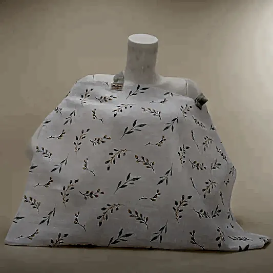 Çift Katlı Muslin Emzirme Önlüğü - Yapraklar