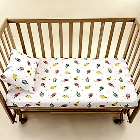 Bebek Lastikli Çarşaf ve Yastık Kılıfı - Dondurma