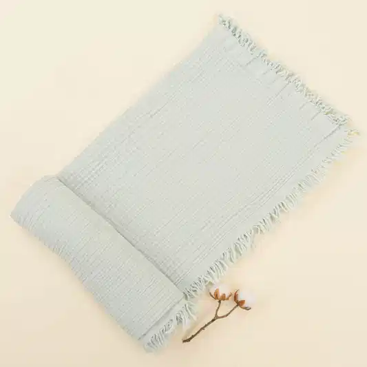 Dört Katlı Organik Muslin - Mint