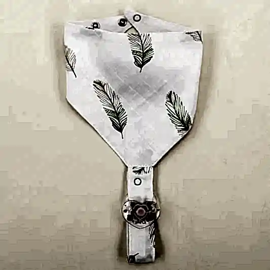 10'lu Salya Önlük Seti - Haki Muslin - Yeşil Tüy