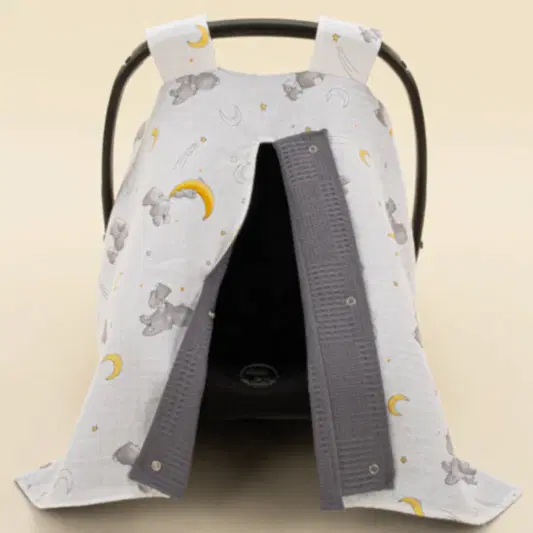 Puset Örtüsü - Çift Taraflı - Antrasit Waffle - Gri Tavşan