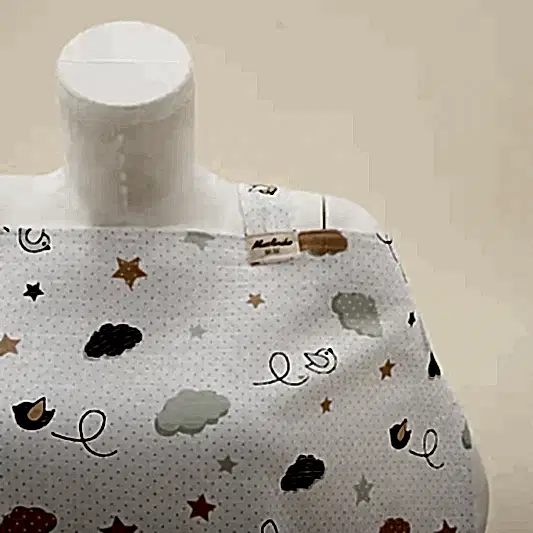 Çift Katlı Muslin Emzirme Önlüğü - Kuş