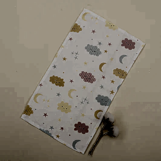 Önlük ve Mendil Seti - Tek Taraflı - Sarı Bulut