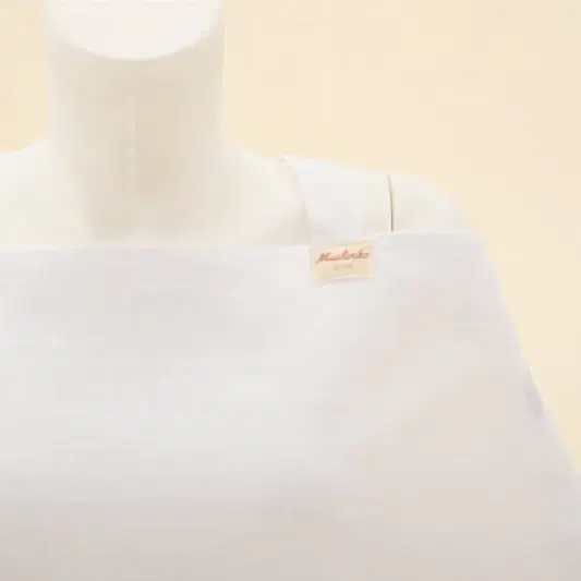 Çift Katlı Muslin Emzirme Önlüğü - Beyaz Muslin