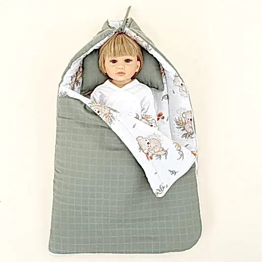 Uyku Tulumu ve Yastık - Haki Muslin - Koala