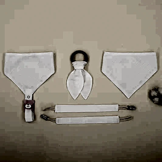 Diş Kaşıyıcı - Emzik Askısı - Salya Önlük Seti - Beyaz Muslin