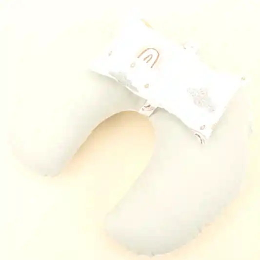 Emzirme Yastığı - Çift Taraflı - Açık Yeşil Muslin - Yeşil Gökkuşağı