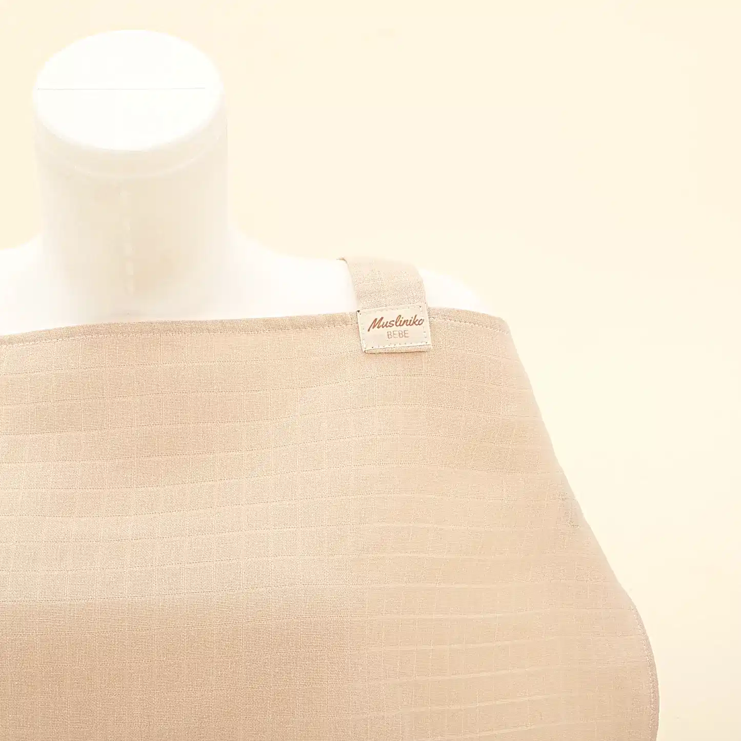 Çift Katlı Muslin Emzirme Önlüğü - Kumsal Beji Muslin