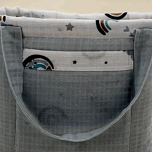 Bebek Bakım Çantası - Bebe Mavisi Muslin - Mavi Gökkuşağı