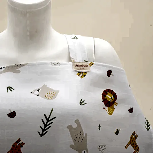 Çift Katlı Muslin Emzirme Önlüğü - Aslan