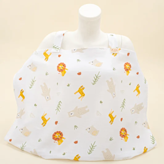 Çift Katlı Muslin Emzirme Önlüğü - Aslan