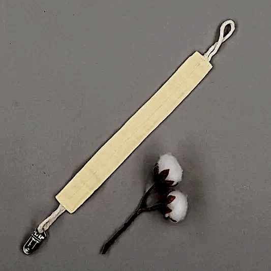 Emzik Askısı , Önlük ve Mendil Seti - Tek Taraflı - Sarı Muslin