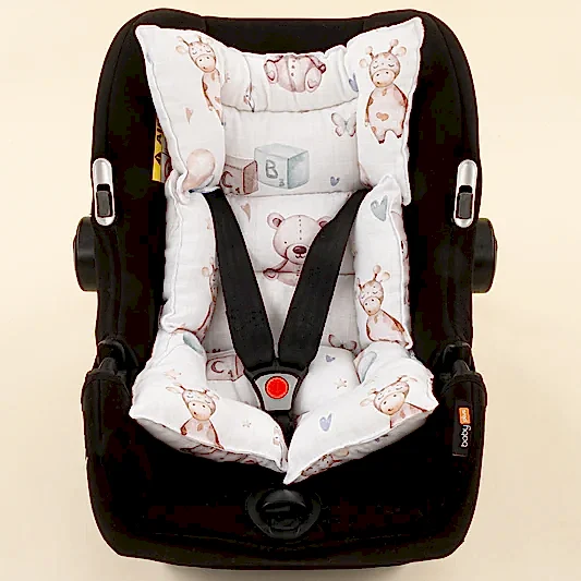 Puset Minderi - Dijital Baskı Muslin - Sevimli Ayıcıklar