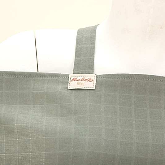 Çift Katlı Muslin Emzirme Önlüğü - Haki Müslin