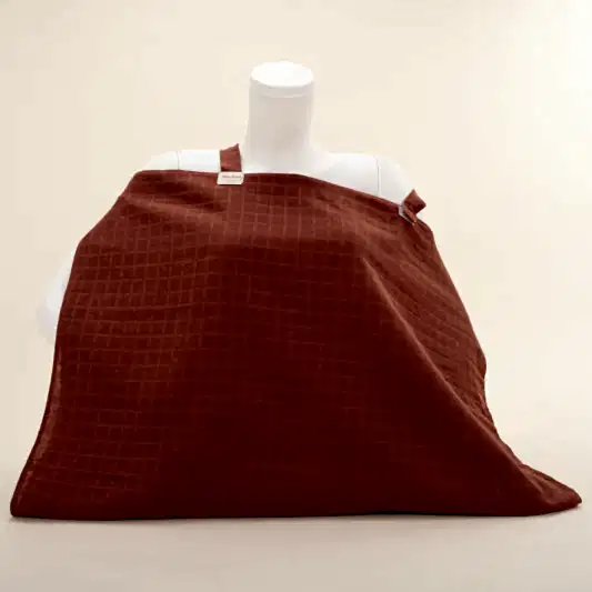 Çift Katlı Muslin Emzirme Önlüğü - Koyu Kiremit Müslin