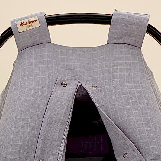 Puset Seti - Tek Taraflı - Gri Müslin