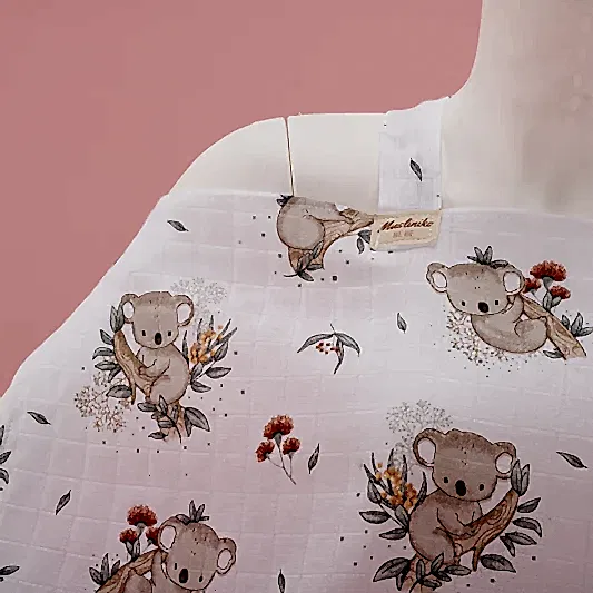Çift Katlı Muslin Emzirme Önlüğü - Koala