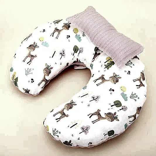 Emzirme Yastığı - Çift Taraflı - Koyu Pembe Örgü - Ceylan